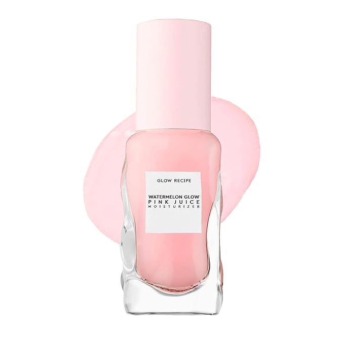 Glow Recipe Pink Juice Water Gel Moisturizer Travel Size, Korean Gel Moisturizer for Glass Skin, Oil-Free Hydrating Hyaluronic Acid Face Moisturizer for Oily Skin, Non-Comedogenic, Long-Lasting (25ml)