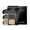 Eyebrow powder three-color brow disc waterproof eyebrow powder eyebrow makeup kit eyebrow filler to shape natural eyebrows (03# Skin color, brown, gray-black)