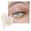 Glitter Shimmer Sparkle Eyeshadow Palette Makeup for Green Blue Eyes, Pearl White silver Glitter Shimmer Metallic Holographic Multichrome Cream Single Monochrome Iridescent Eye Shadow