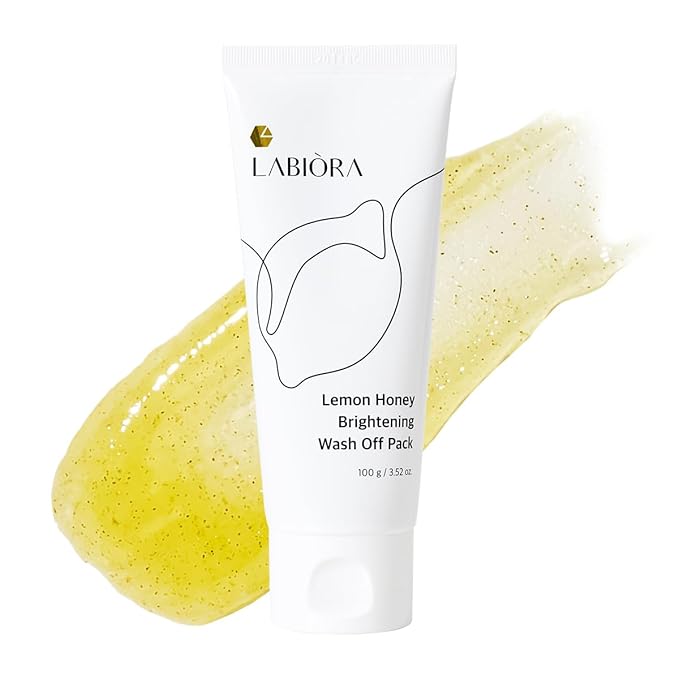 Lemon Honey Face Mask for Hydrated, Balanced Skin - 5-Minute Rinse-Off Facial Mask with Gentle Exfoliating Sugar, Soft After-Feel & Fresh Glow, 3.52 oz (100 g)