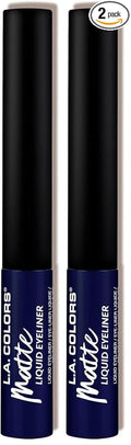 L.A. COLORS Liquid Eyeliner Collection, Matte Navy CLE803 (Pack of 2)