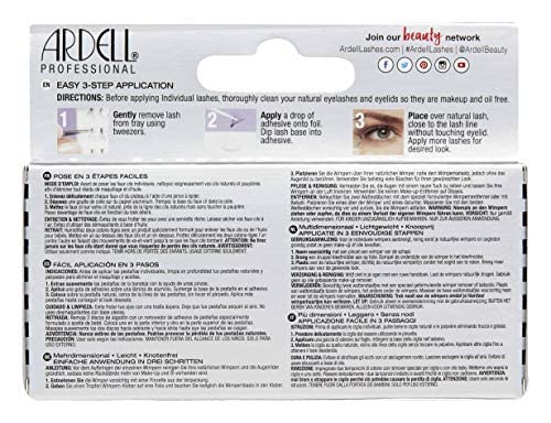Ardell 3D Faux Mink Individual Lashes – Medium Black, Knot-Free Cluster Lashes, Customizable Eyelash Extension Kit, 1 Pack