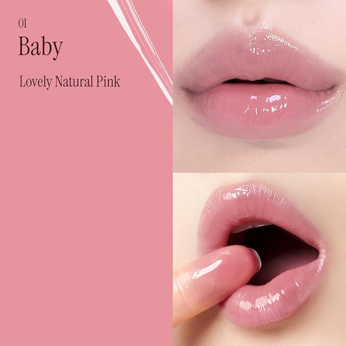 athé Authentic Lip Glowy Balm – Glossy Tinted Lip Treatment Stick | Ceramide NP, Squalane & Palmitoyl Tripeptide-1 | Tremella Fuciformis (Snow Mushroom) | Fragrance-Free | K-Beauty | 0.12 oz