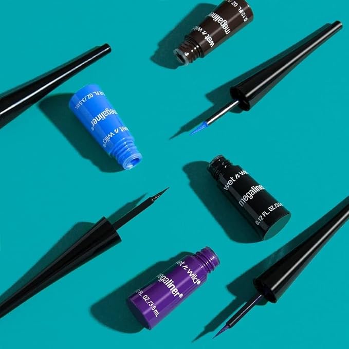 wet n wild MegaLiner Liquid Eyeliner - Voltage Blue (Pack of 2)
