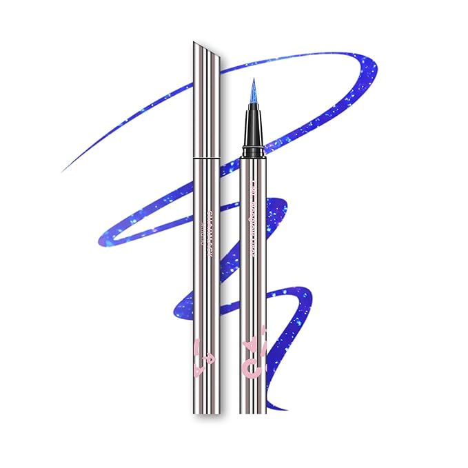 Multichrome Liquid Eyeliner Shimmer Metallic Eyeliner,Intense Color Shifting Chrome Eyeliner, Waterproof Long Lasting,Quick-Drying Smudge-proof, Ultra-Fine Tip #03