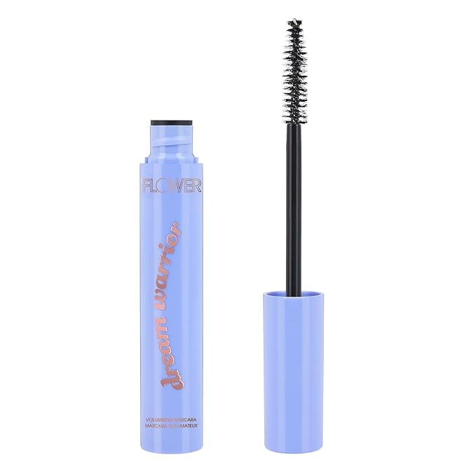 FLOWER Beauty By Drew Barrymore Dream Warrior Volumizing, Long-Wearing Mascara With Clump Free Technology for Lash Lengthening + Lash Lifting + Curling - Washable + Defining + Buildable - Black