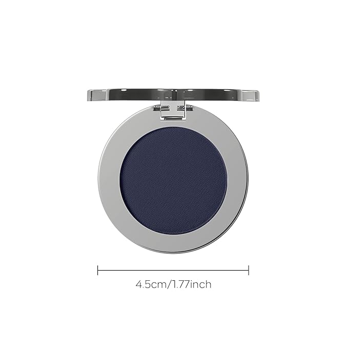 KYDA Deep Blue Matte Eyeshadow Single, Dark Blue Eyeshadow Compact, Ultra-fine Lightweight, Crease-proof High Pigmented Formula, Matte Mini Eyes Makeup, #119 Deep Sea Blue