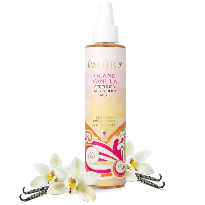 Pacifica Hair Perfume & Body Fragrance Spray Mist - Island Vanilla Pack with Sugar & Vanilla – Alcohol-Free, Vegan & Cruelty-Free, 6 oz each (Pack of 2)