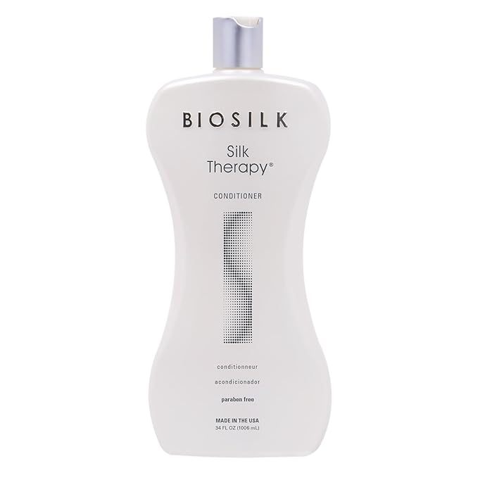 BioSilk Silk Therapy Conditioner, Moisturizes & Conditions Hair for Incredible Shine, Detangles & Provides Heat Protection, Sulfate-Free, Paraben-Free, Cruelty-Free, 34 Oz