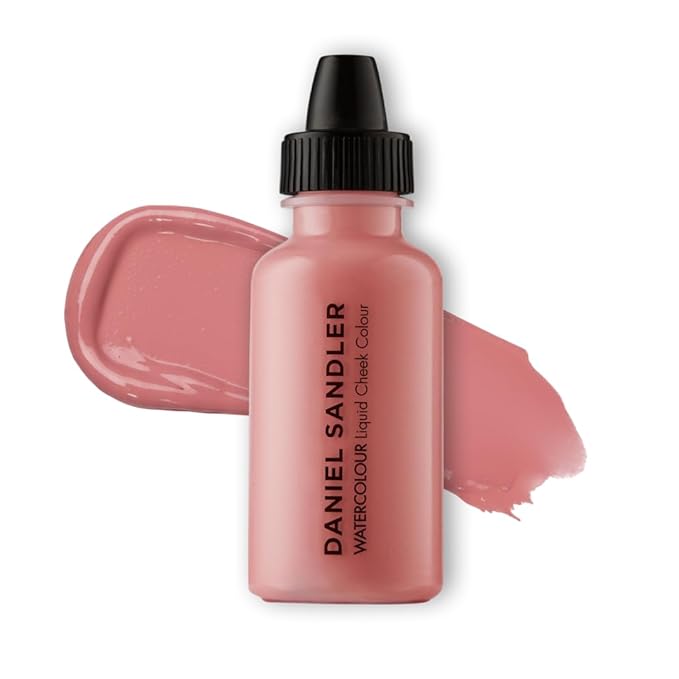 Daniel Sandler Watercolor Liquid Blush — Buildable, Blendable & Long-Lasting Liquid Blush for Cheeks, Lips, & Eyes — Lightweight & Water Resistant — For All Skin Types — Cherub