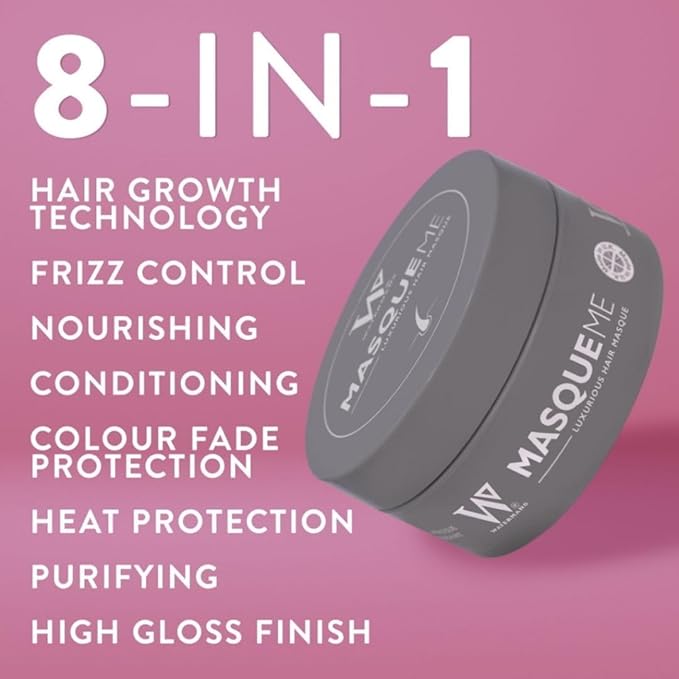 Watermans Hydrating Rosemary & Argan Oil Hair Mask and Deep Conditioner for Dry or Damaged Hair with Niacinamide, Provitamin B5, Caffeine, B3, B6, B7, C, E (6.76 fl oz)