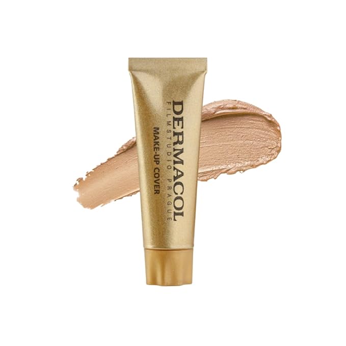 Dermacol - Mini Full Coverage Foundation 13g, Liquid Makeup Matte Foundation with SPF 30, Waterproof Foundation for Oily Skin, Acne, & Under Eye Bags, Long-Lasting Makeup Products Shade- 218
