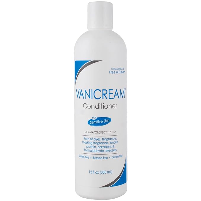 Vanicream Conditioner for Sensitive Skin, Free of Dyes, Fragrance, Lanolin, Parabens and Formaldehyde Releasers, Dermatologist Tested, 12 fl oz (Pack of 2)