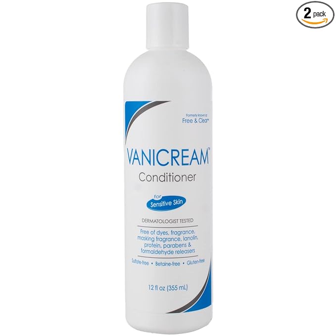 Vanicream Conditioner for Sensitive Skin, Free of Dyes, Fragrance, Lanolin, Parabens and Formaldehyde Releasers, Dermatologist Tested, 12 fl oz (Pack of 2)