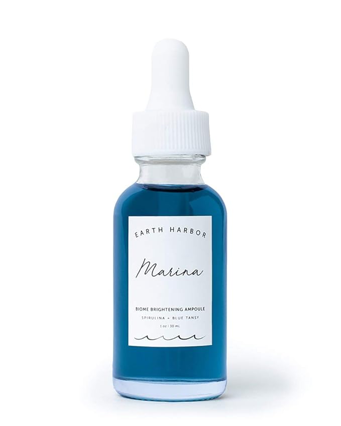 MARINA Biome Brightening Serum Ampoule, 12 Botanical Actives to Reduce Redness, Uneven Tone treatment for body, ampoule serum for All Skin Types, 1 fl oz (30ml)