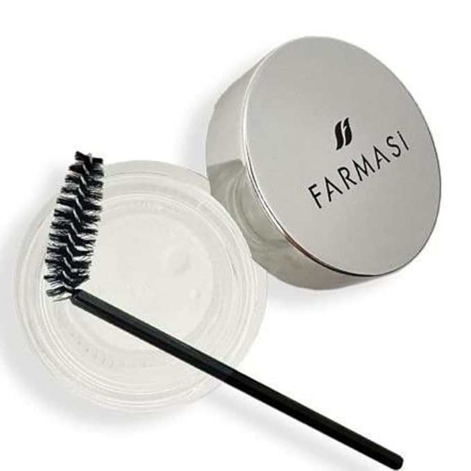 FARMASi Brow Setting Wax, Long Lasting Waterproof Clear Brow Styling Gel for 3D Feathered and Fluffy Brows, Include Brow Brush, 0.88 oz