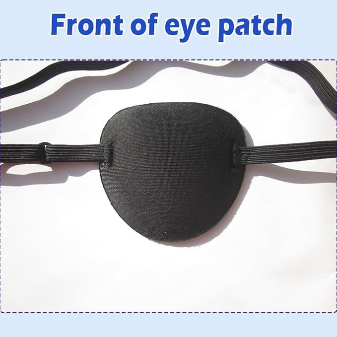 6 pcs Eye Patch,Medical Eye Patches for Adults and Kids,3D Soft Eyepatch for Left or Right Eye,Adjustable Eye Patch for Lazy Eye, Pink Light Purple Gray Black Nude