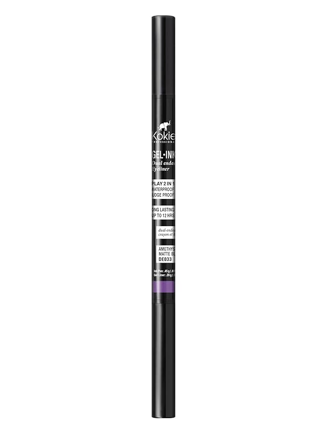 Kokie Gel Ink Dual Ended Eyeliner (Amethyst/Matte Black)