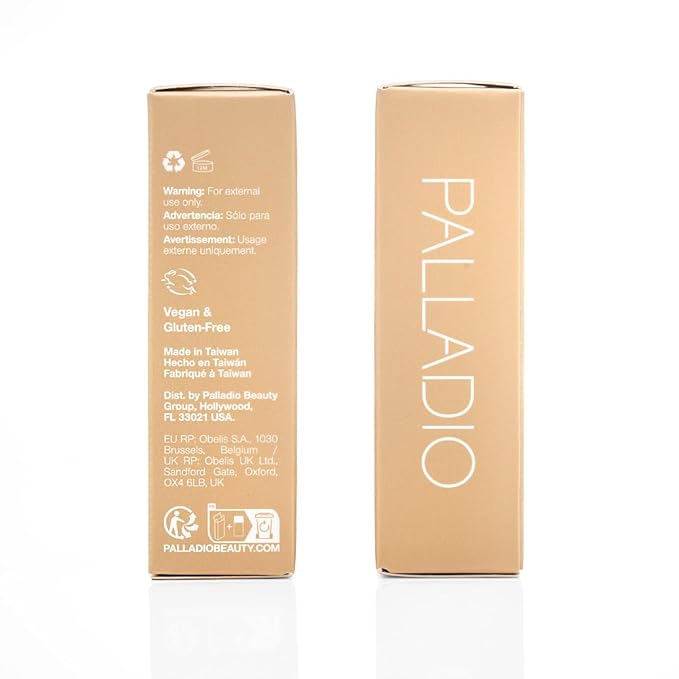 Palladio Skin Tint with Aloe, Niacinamide and Hyaluronic Acid, Sheer to Medium Coverage, Glowy Finish, Brightening and Blurring Lightweight Foundation Makeup (Medium Sand)