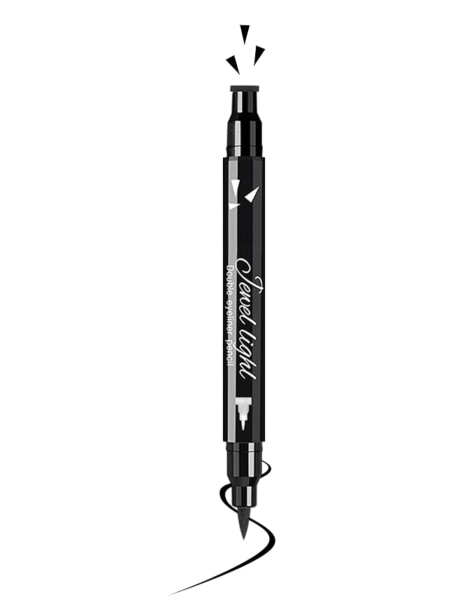 Erinde Winged Eyeliner Stamp, Waterproof Liquid Eye Liner & Stamp for Perfect Cat Eye, Smudge-Proof Cat Eye Liner Cat Stencil Tool, Quick & Easy Black Wingliner, 1 PC