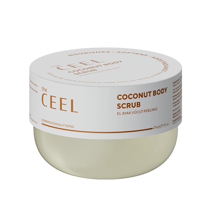 The Ceel Coconut Body Scrub – Moisturizing, Nourishing & Exfoliating Scrub for Keratosis Pilaris, Dry Skin & Smooth, Glowing Skin 275g - 9.70 oz