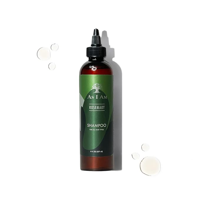 As I Am Rosemary Shampoo 8 oz - Scalp Treatment for Hair Density - with Biotin & Saw Palmetto
