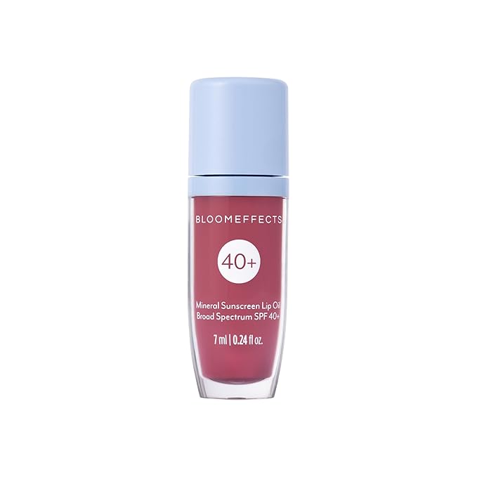 Bloomeffects - Tulipscreen Hydrating Lip Oil | Mineral Lip Sunscreen Broad Spectrum SPF 40+ | Non-Toxic Clean Beauty (Mauve Moment; 17 g | 0.6 oz)