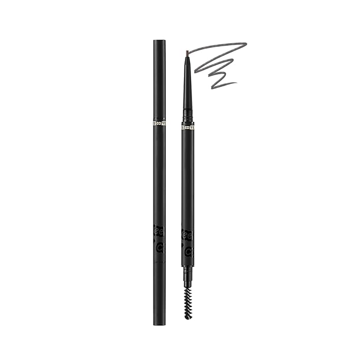 Eyebrow Pencil, Retractable Definer with Dual Brush, Ultra-Fine Tip for Precise Brow Makeup, Waterproof Gel Formula, Natural Hair-Like Strokes, Enhance Beauty (Dark Gray, Ultra)