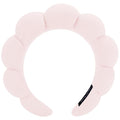 AOENJIE Spa Headbands for Washing Face or Makeup, Sponge Bubble Skincare Headbands, Puffy Terry Cloth Hairband for Women, Skin Care Makeup Headwear Hair Accessories for Girls (Beige)