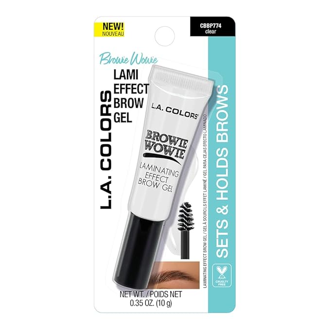 L.A. COLORS Browie Wowie Laminating Effect Brow Gel, Clear (Carded) CBBP774