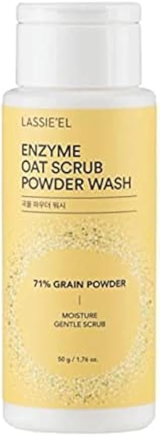 Lassie'el Enzyme Oat Scrub Powder Wash 50g / deep-cleansing Enzyme Wash / Made with EWG green grade ingredients