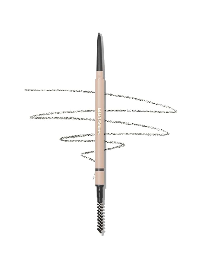 SHEGLAM Insta-Fill Eyebrow Pencil Long Lasting Non-Sticky Sweatproof Matte Eye Brow Pen Makeup - Gray