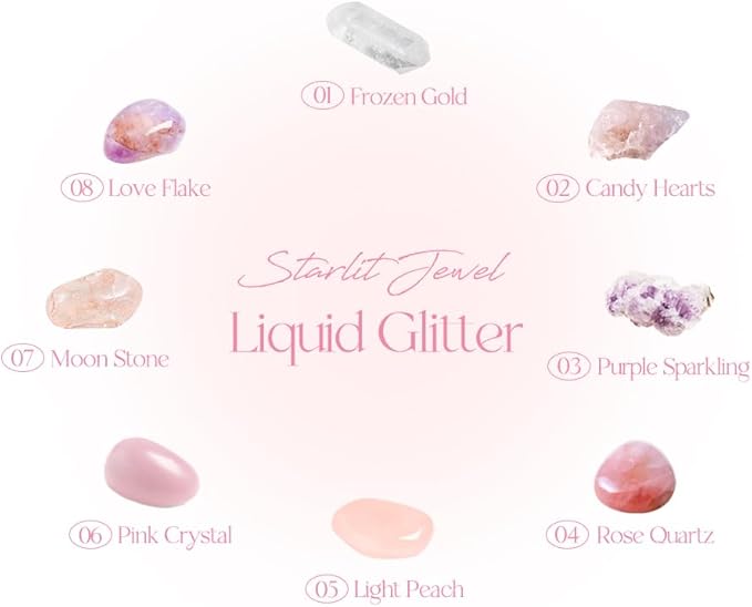 dasique Starlit Jewel Liquid Glitter (04 Rose Quartz) | Twinkle Glitter Shadow | Korean Makeup | Shimmer Eye Make Up | Eyeshadow Eyeliner | Long lasting | Multi use | Quick drying