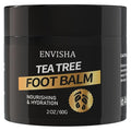 Tea Tree Oil Foot Balm for Cracked Heels - Extra Strength Moisturizing Cream for Dry Feet, Hands, Elbows and Knees - Softens Rough Skin, 2 oz