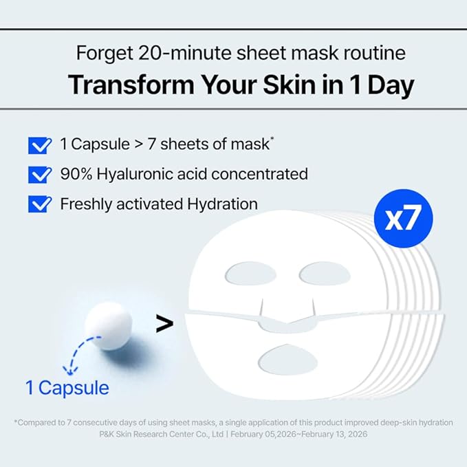 WELLAGE Real Hyaluronic Acid Hydrate One Day Kit Serum 7ea, Korean Beauty Secret Ampoule, High Concentration HA Ceramide 8 Herbal Extracts for Firming and Moisturizing Special Day Care