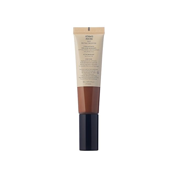 KISS NEW YORK Tinted Moisturizer with SPF 32 PA+++ (Mocha) 12 Hour Hydrating Sunscreen for Face, No White Cast for Dark Skin Tone, Natural Finish, Medium Coverage with Hyaluronic Acid, Vitamin E