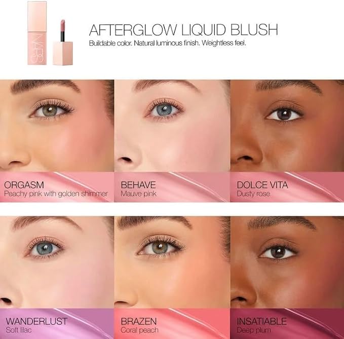 Afterglow Liquid Blush - Brazen by NARS for Women - 0.23 oz Blush