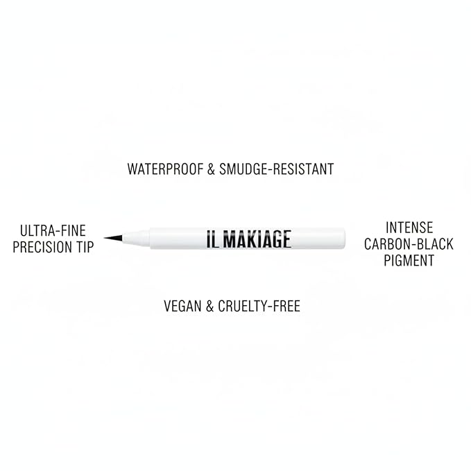 Il Makiage Black Card Waterproff Liquid Eyeliner - Black - 0.05 FL OZ