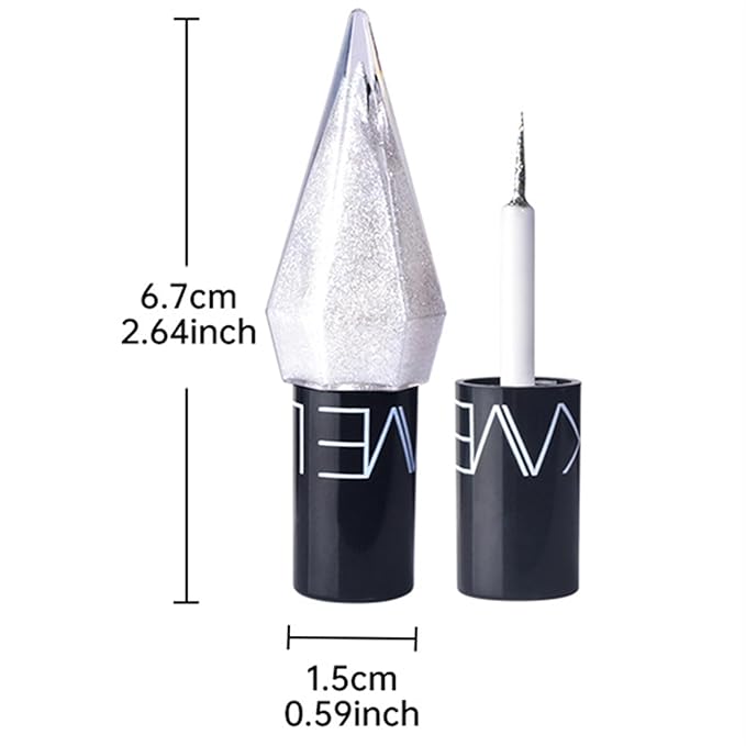 Go Ho Glitter Eyeliner Colorful Set,5 Colors Metallic Shimmer White Silver Brown Diamond Shine Eye Liner,Glitter Eyeshadow,Waterproof Long Lasting Glow Sparkle Eye Makeup