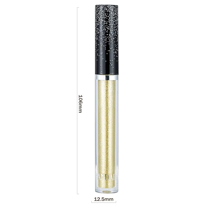 Liquid Eyeshadows, Long-lasting Liquid Glitter-Eyeshadows Colorful Eye Shadows for Eye-Makeup (Gold)