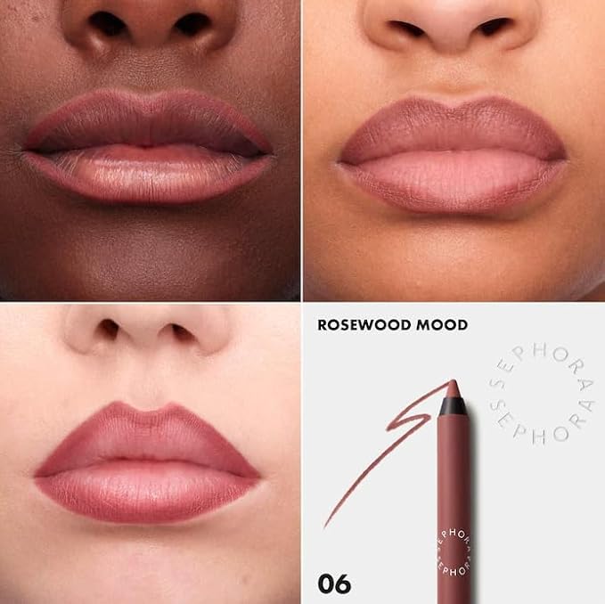 SEPHORA COLLECTION Colorful 8HR Longwear Transferproof Lip Liner - 06 Rosewood Mood (matte rosewood nude) - 0.04 oz / 1.2 g