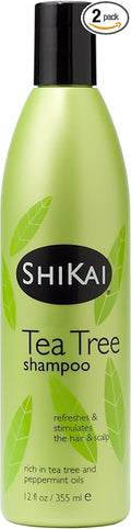 ShiKai Tea Tree Shampoo (12oz, Pack of 2) With Peppermint & Tea Tree | Refresh & Stimulate Your Scalp | Soap Free Alternative | Moisture for Daily Use