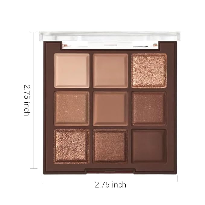 CAKAILA Neutral Nude Brown Smokey Eye Shadow Palette,Rose Gold Bronze Naked Cream Eyeshadow Palette Makeup,Natural Eyeshadow for Eyes Long Lasting Naturing-Looking