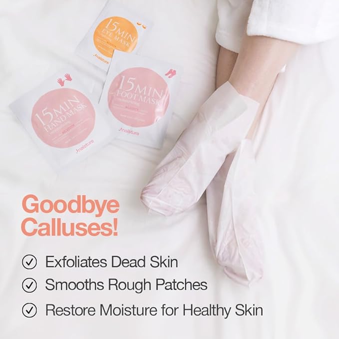 Naisture 15 Min Foot Moisturizing Mask – Reviving Sock Mask with Shea Butter & Jojoba Oil for Dry Feet and Heels