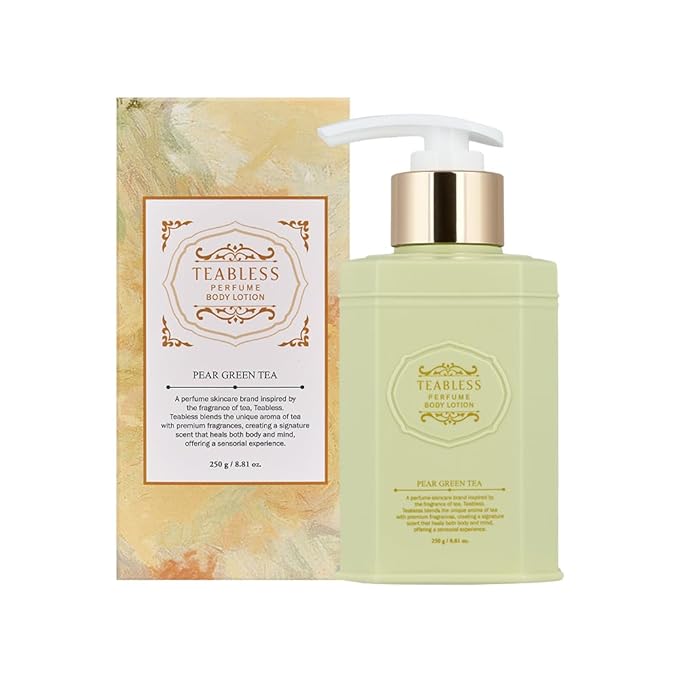 TEABLESS Perfumed Body Lotion, Daily Moisturizer for Dry Skin & Sensitive Skin, Non-Greasy, Korean Skin Care (8.45 Fl Oz, Pear)