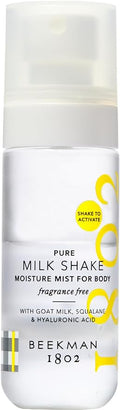 Beekman 1802 Milk Shake Hydrating Body Mist – Alcohol-Free Moisture with Goat Milk, Hyaluronic Acid & Squalane, Lightweight Skin Softening Spray for Sensitive Skin – Pure, 2 Fl Oz