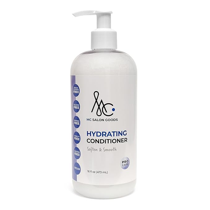 Hydrating Conditioner, 16 oz - (Sodium Chloride Free, Sulfate Free, Paraben Free, Vegan)