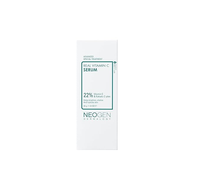 DERMALOGY by NEOGEN Real Vitamin C Serum 1.12 oz (32g) - Brightening, Revitalizing Serum with 22% Pure Ascorbic Acid, Ferulic Acid, Zinc and Niacinamide - Korean Skin Care