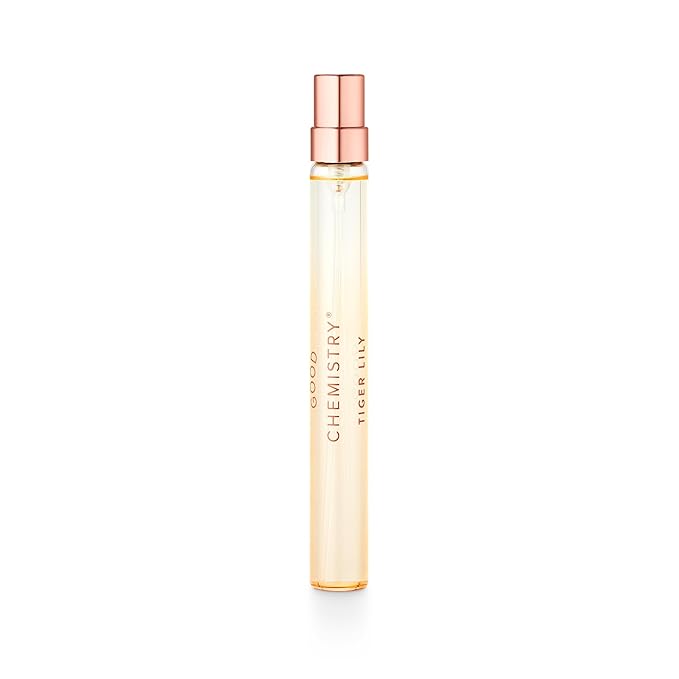 Good Chemistry Tiger Lily Travel Spray 0.33 fl oz - Long-Lasting On-the-Go Perfume with Orange Flower, Vanilla, & Amber - Charming, Clean & Vegan
