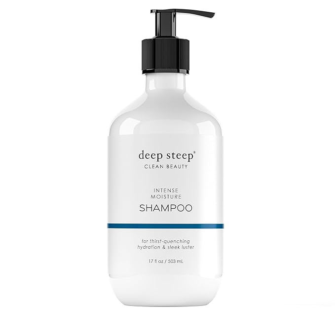 Deep Steep Intense Moisture Shampoo, 17 oz – Hydrating Shampoo with Aloe, Shea Butter, Coconut Oil, Argan Oil & Quinoa Protein – Sulfate-Free, Vegan, Clean Beauty Hair Care, Moisturized Hair